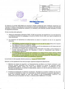 Surat edaran kedutaan mexico