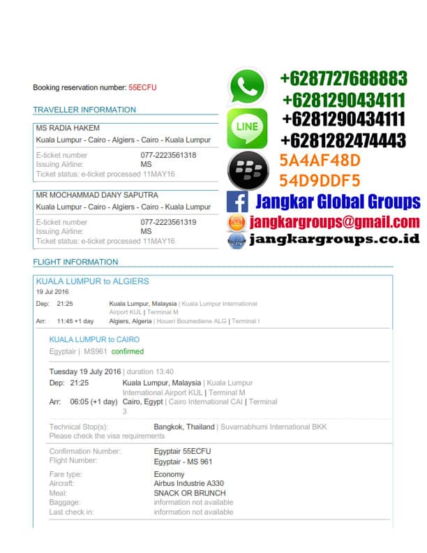 Egypt Air to algeria