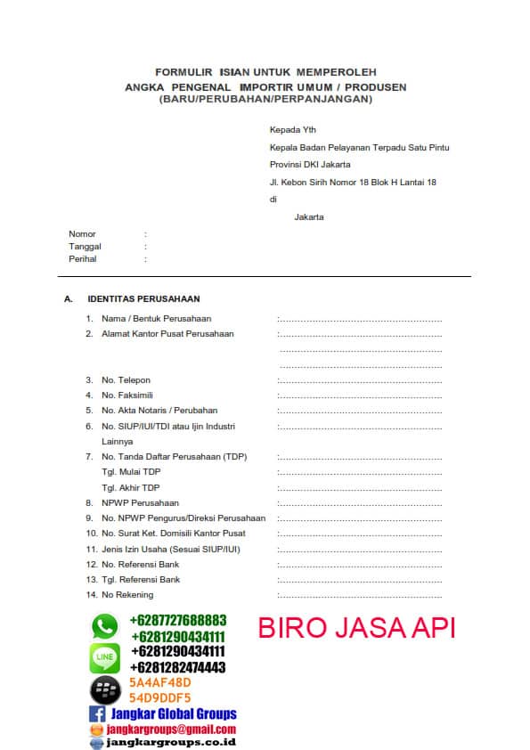 API ANGKA PENGENAL IMPORTIR - Jangkar Groups  Jasa 