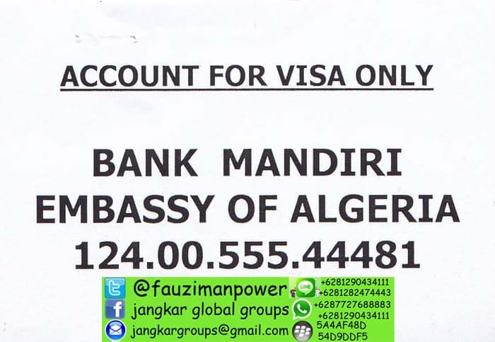rekening visa algeria