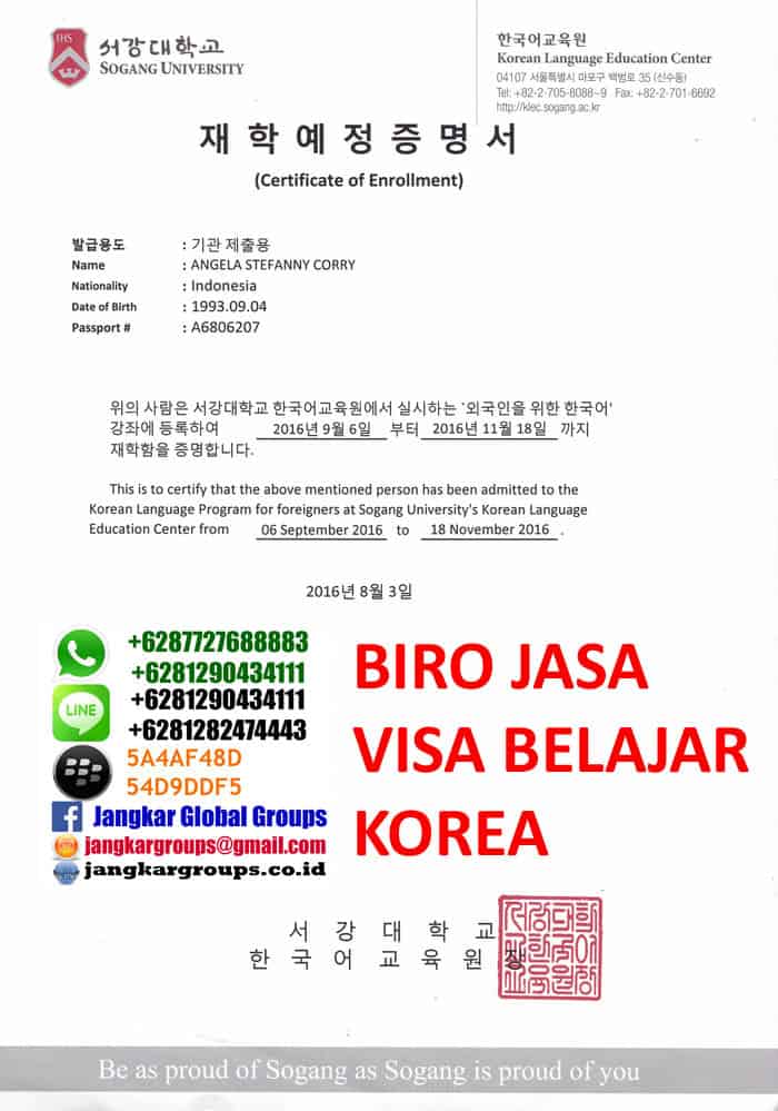 certificate of enrollment
