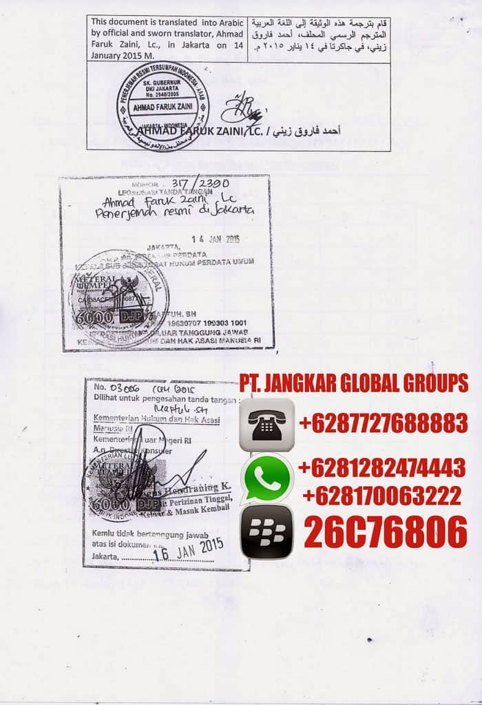 LEGALISASI DOKUMEN UAE DAN VISA KERJA UAE - Jangkar Global 