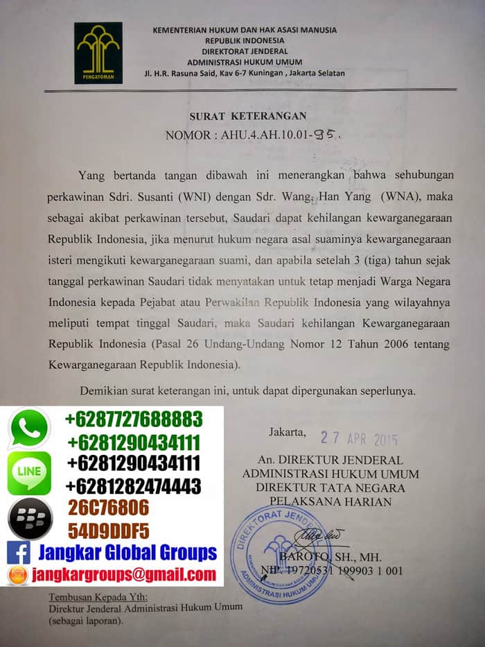 KEHILANGAN KEWARGANEGARAAN - Jangkar Groups  Jasa 