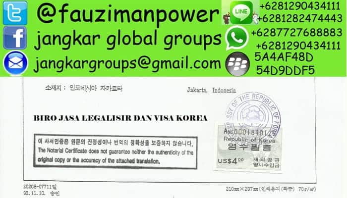 LEGALISASI DOKUMEN DI KEDUTAAN KOREA - Jangkar Groups 