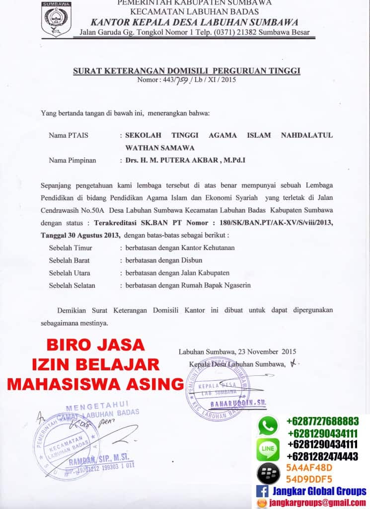 IZIN BELAJAR MAHASISWA IRAN - Jangkar Global Groups