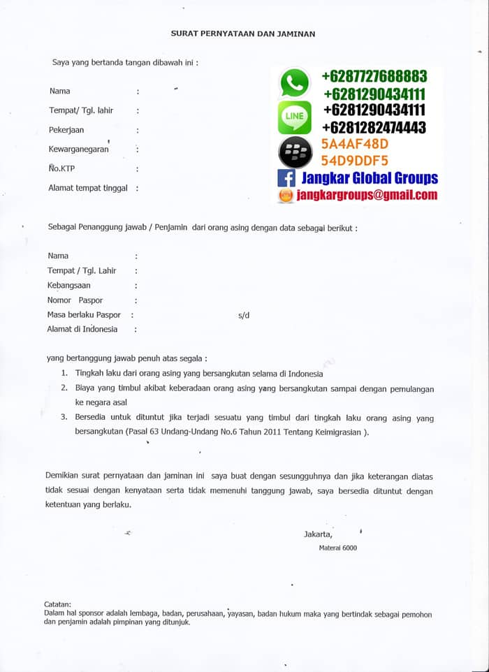 Contoh Surat Sponsor Untuk Visa China  Kotasurat.com