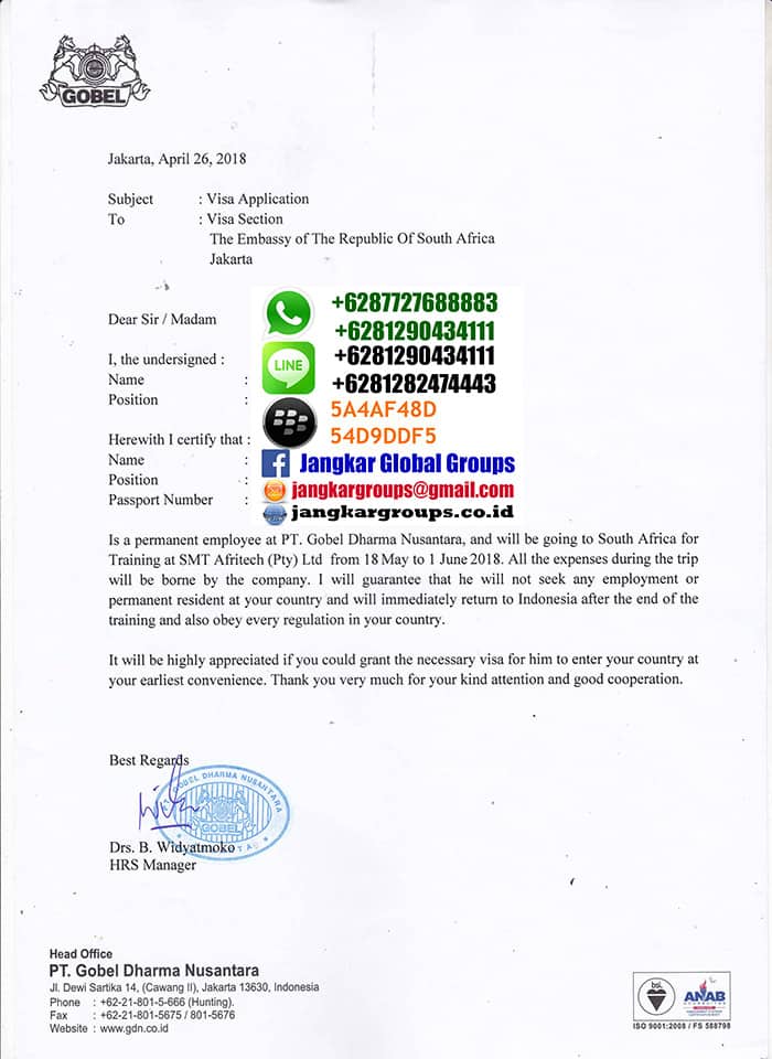 Contoh Surat Sponsor Perusahaan Jangkar Global Groups