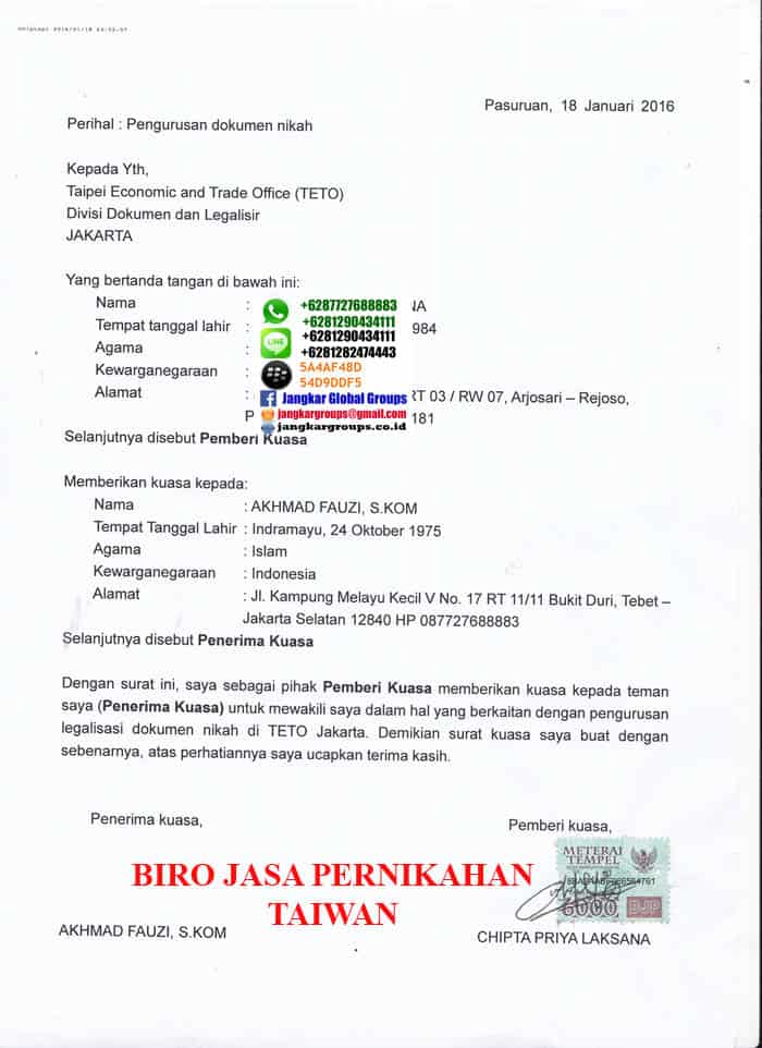 Surat Kuasa Teto Jangkar Global Groups