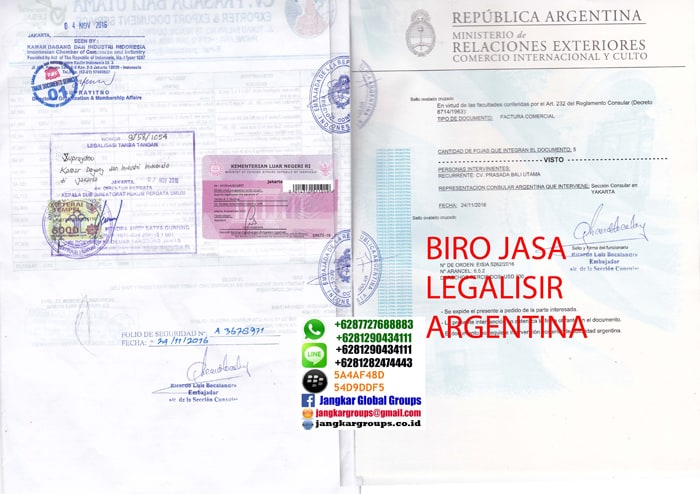 persyaratan legalisir coo argentina