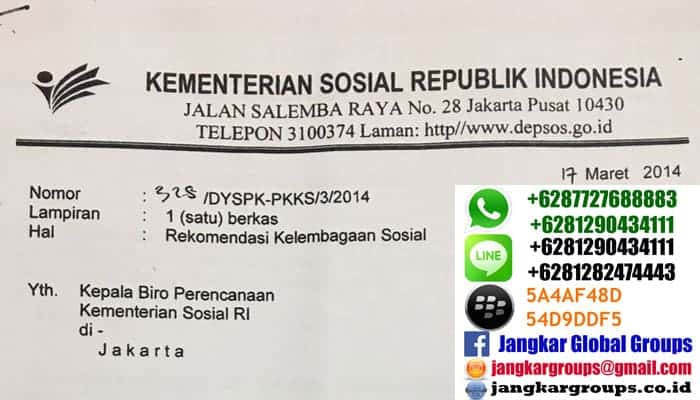 Surat Permohonan Rekomendasi Rptka Dari Kemensos Jangkar