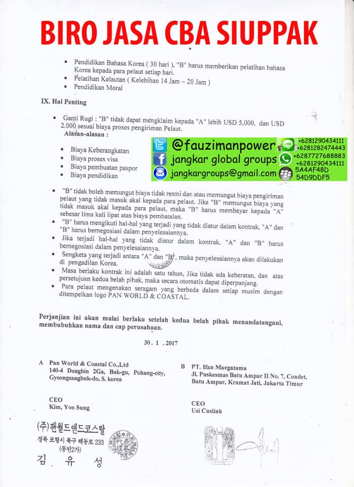 Contoh Surat Perjanjian Kerjasama Perjalanan Wisata