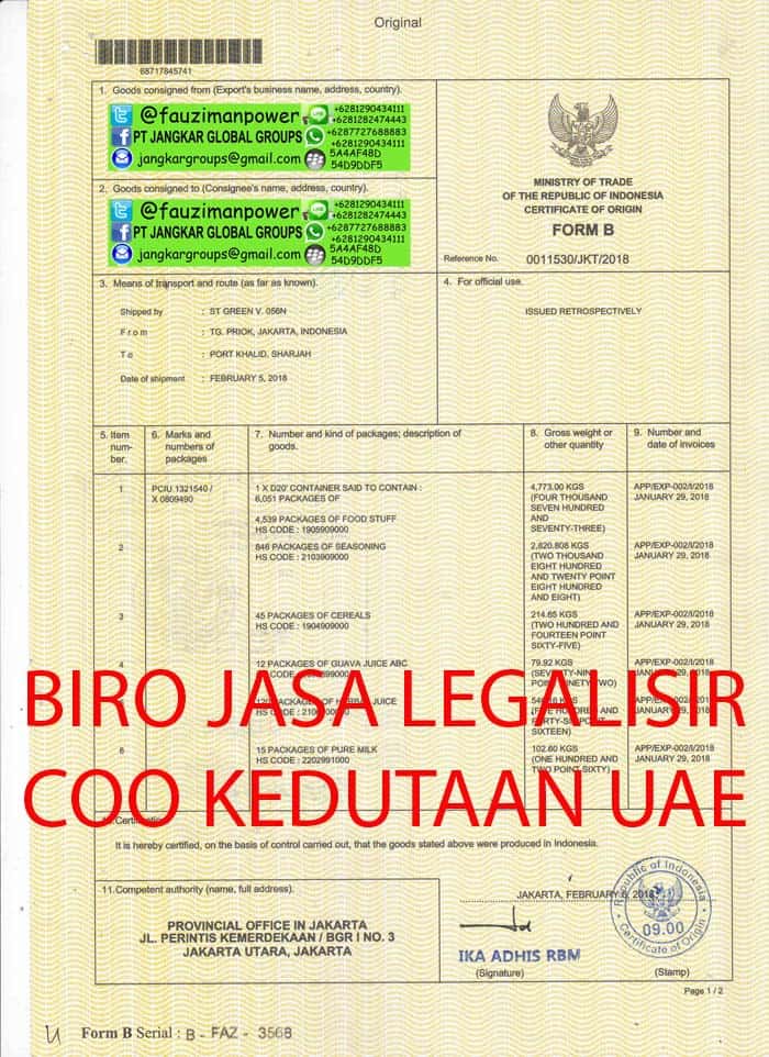 LEGALISIR COO DI KEDUTAAN UAE - Jangkar Global Groups