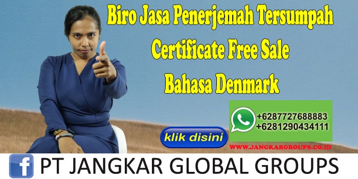 Certificate Free Sale Denmark