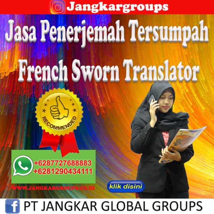 Jasa Penerjemah French Sworn Translator