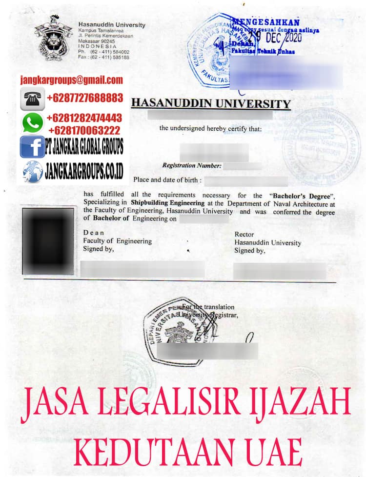 Persyaratan Legalisir Ijazah  Di Kedutaan UAE Jangkar 