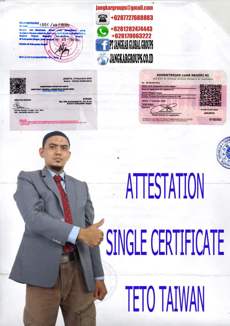 Attestation single certificate teto taiwan