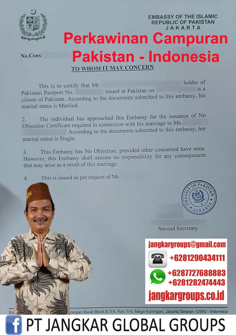 Contoh Surat Izin Menikah Kedutaan Pakistan