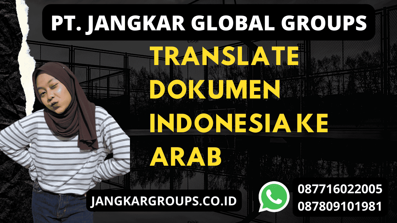 Translate Dokumen Indonesia ke Arab