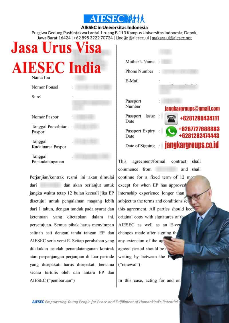 Contoh Contract Exchange AIESEC India