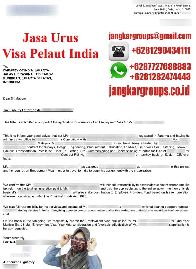 Contoh Invitation Letter Pelaut India