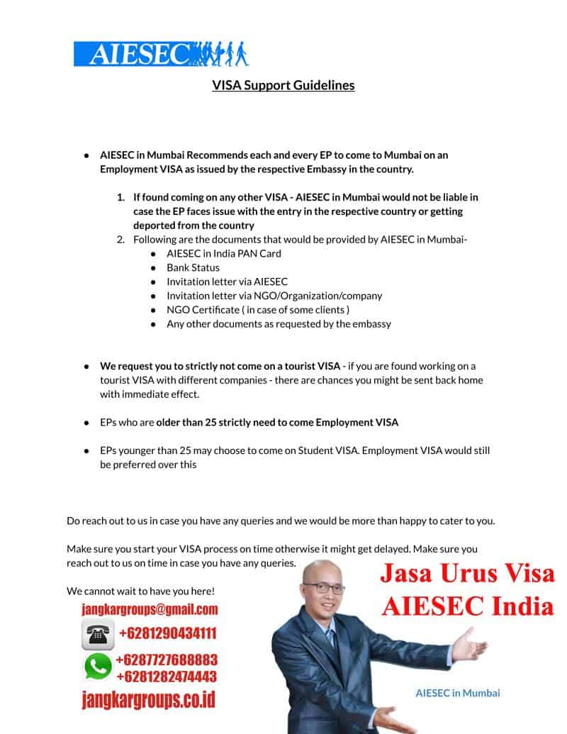 Visa Support Guidelines AIESEC